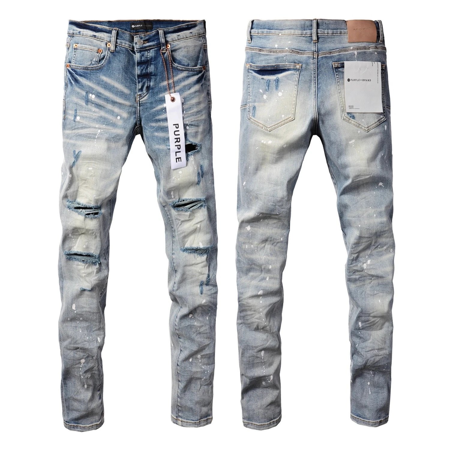 Purple Brand Jeans Distressed slim-fit — PD – High-quality K27 with certification