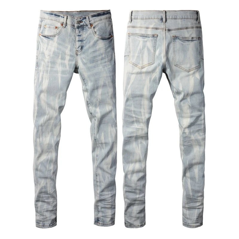 Purple Brand Jeans Distressed slim-fit — PD-N 17 Buckle Label