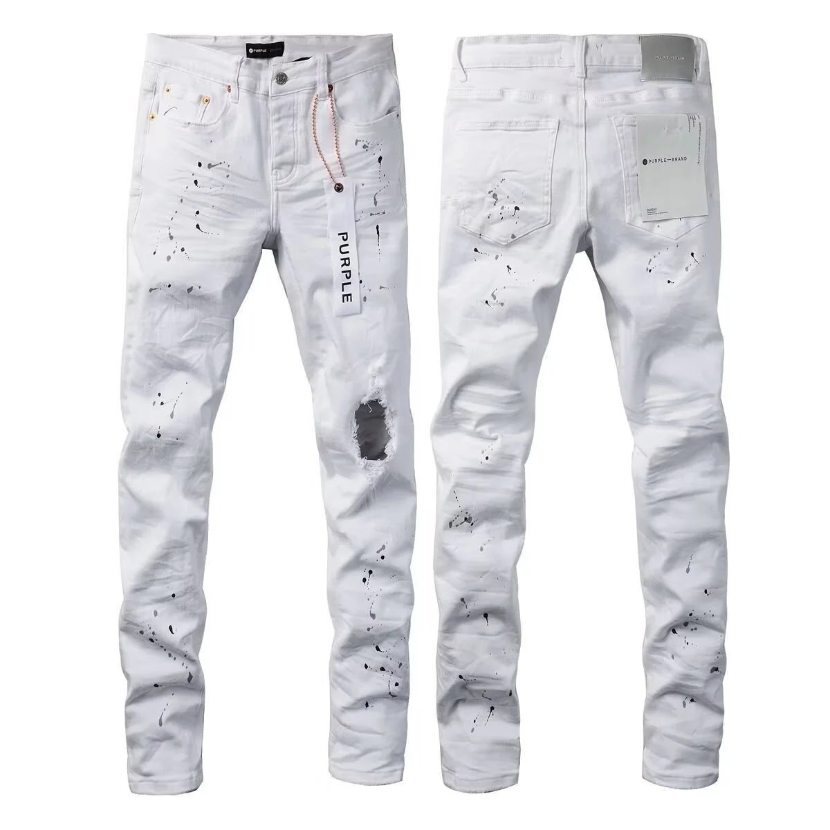 Purple Brand Jeans Distressed slim-fit — PD-K36 High-Quality with Label