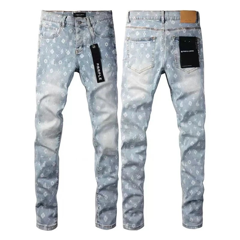 Purple Brand Jeans Distressed slim-fit — PU-N 77 Buckle Label
