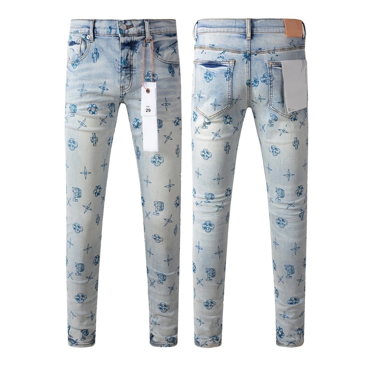 Purple Brand Jeans Distressed slim-fit — PU-K 608 Buckle Label