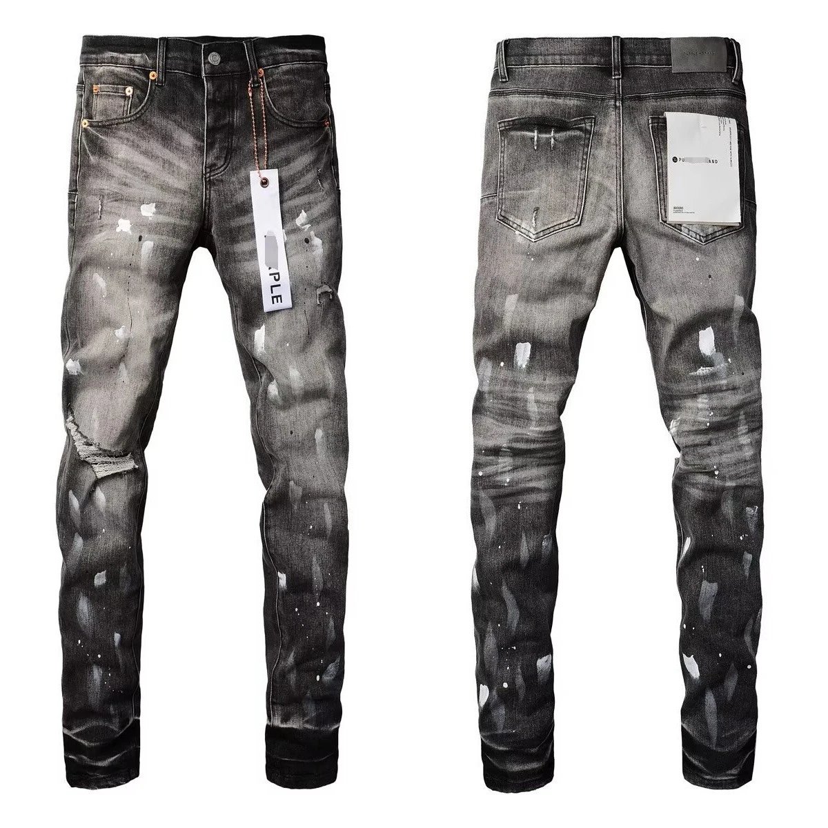 Purple Brand Jeans Distressed slim-fit — PD-K05 High-Quality with Label