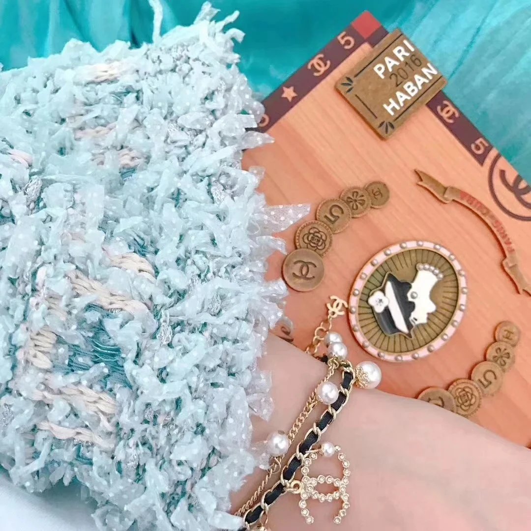 Chanel Pearl Embellished Silver Chain Layered Necklace