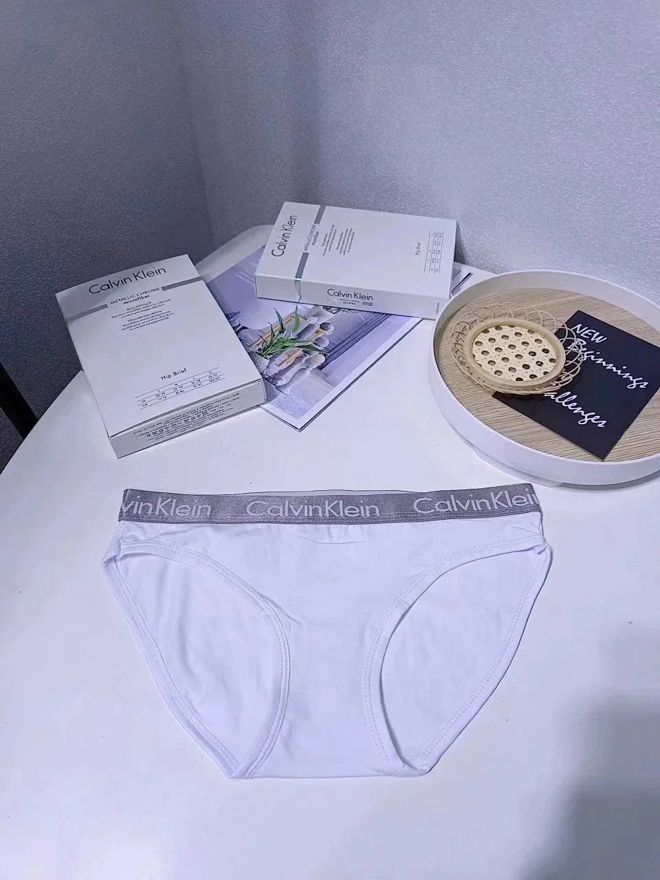 Calvin Klein Hip Brief Gray White Black Classic Underwear