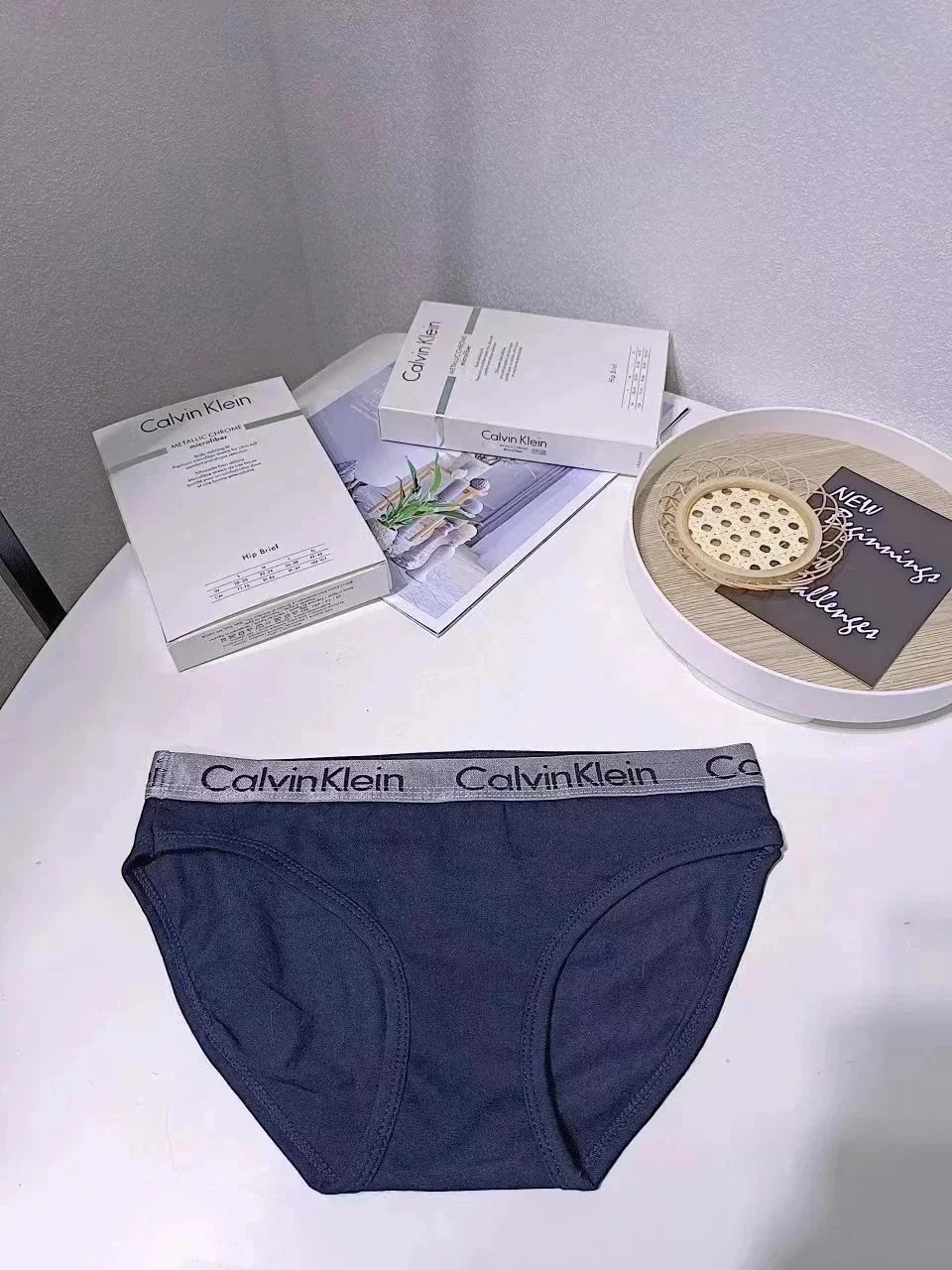 Calvin Klein Hip Brief Gray White Black Classic Underwear