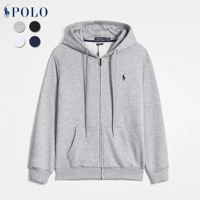 Polo Ralph Lauren Classic Navy Black White Gray Heather Hooded Sweatshirt