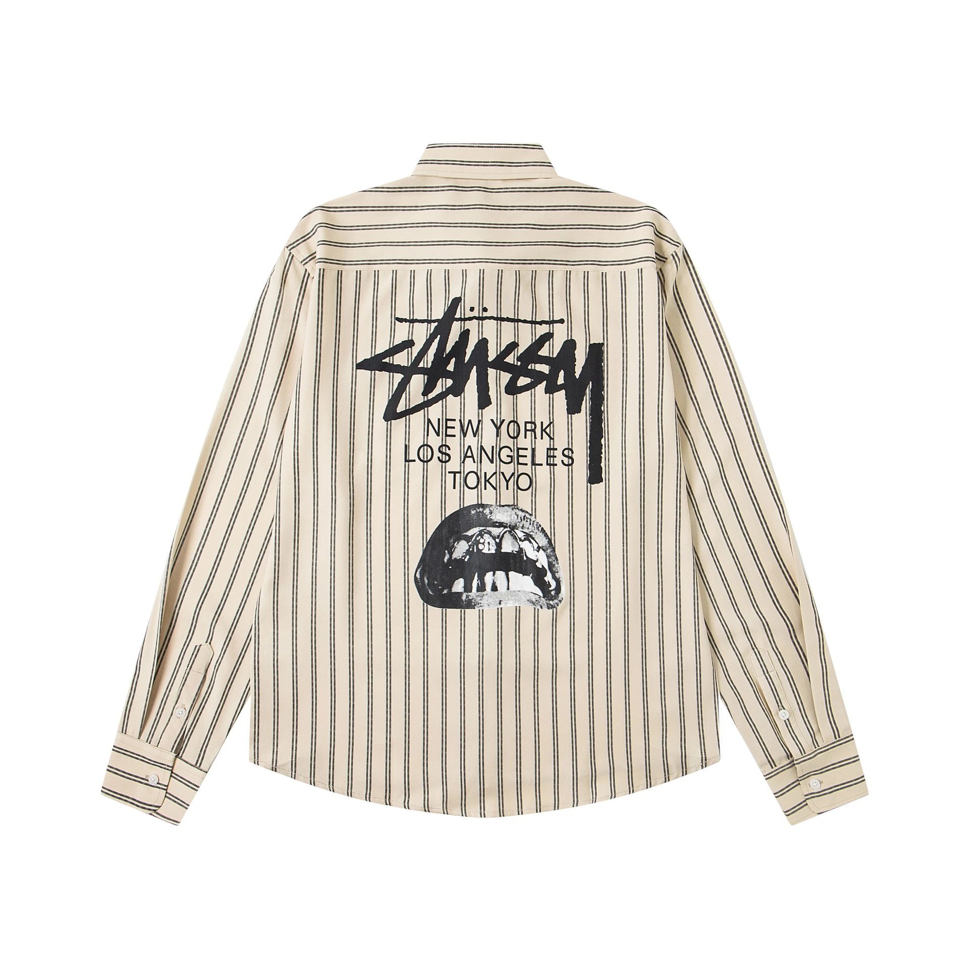 Printed Collared Striped Short-Sleeved Shirt photo 6