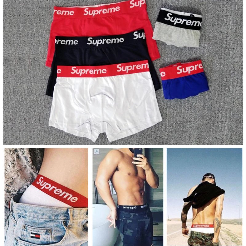 Supreme Box Logo Red White Underwear Camo Cargo Pants
