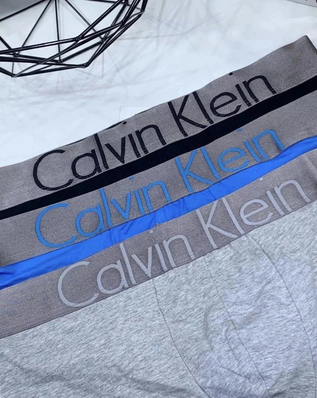 Calvin Klein Gray Blue Black Classic Boxer Briefs