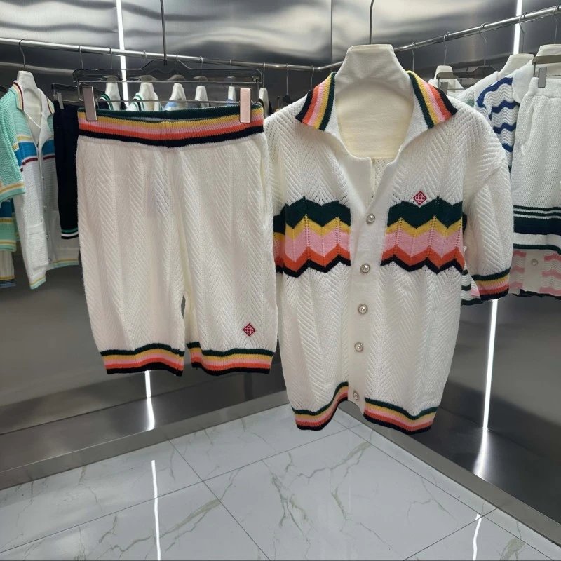 CASA 25 Multicolor Striped Knit Set Casual