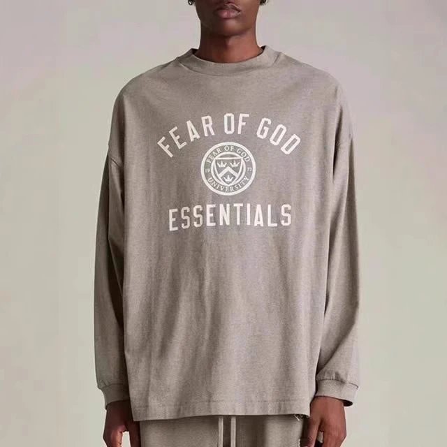 Fear Of God Essentials Black University Logo Crewneck Sweatshirt