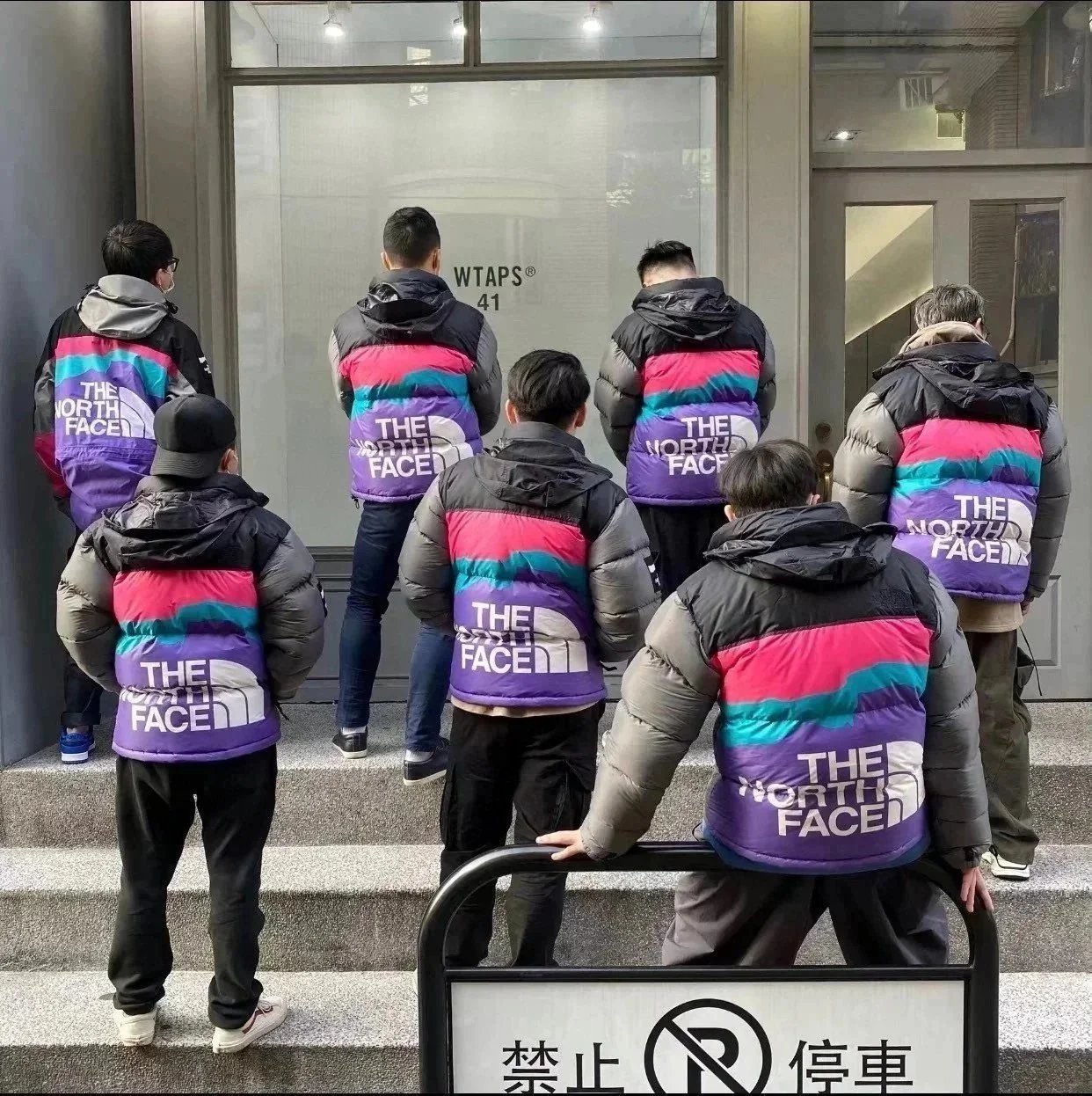 The North Face Nuptse Black-Contrast Puffer Jacket