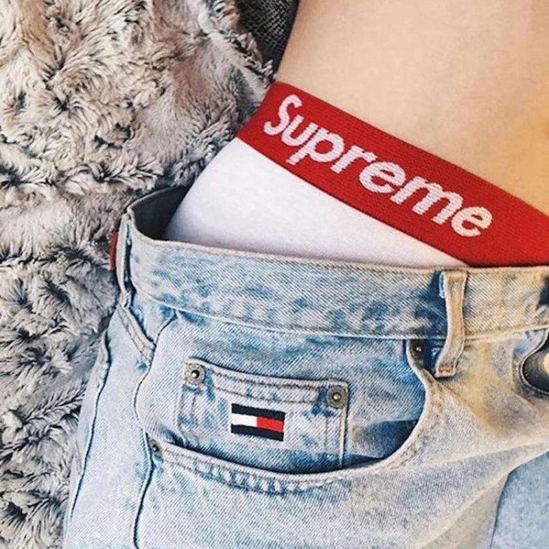 Supreme Box Logo Red White Underwear Camo Cargo Pants