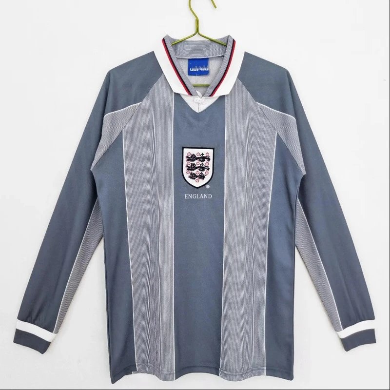 England 2000 Home White Red Black Soccer Jersey