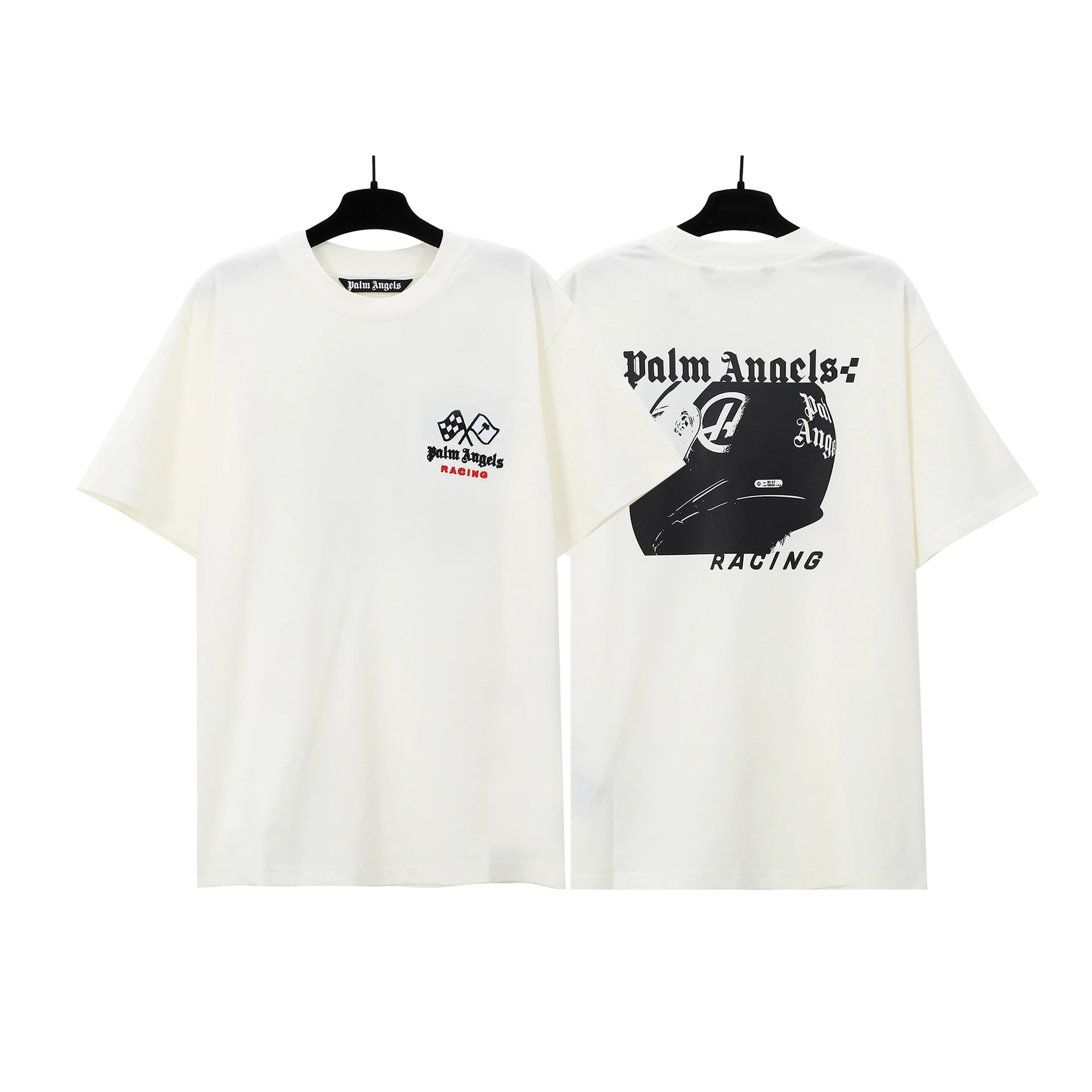 Palm Angels Firestarter White Flame Graphic T-Shirt