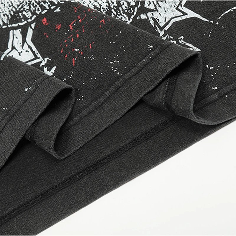 Folkstar Graphic Black Oversized T-Shirt