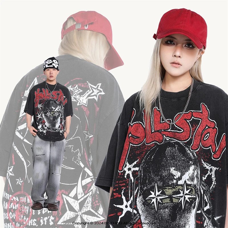 Hellstar Hip Hop Retro Loose Short-Sleeve T-Shirt