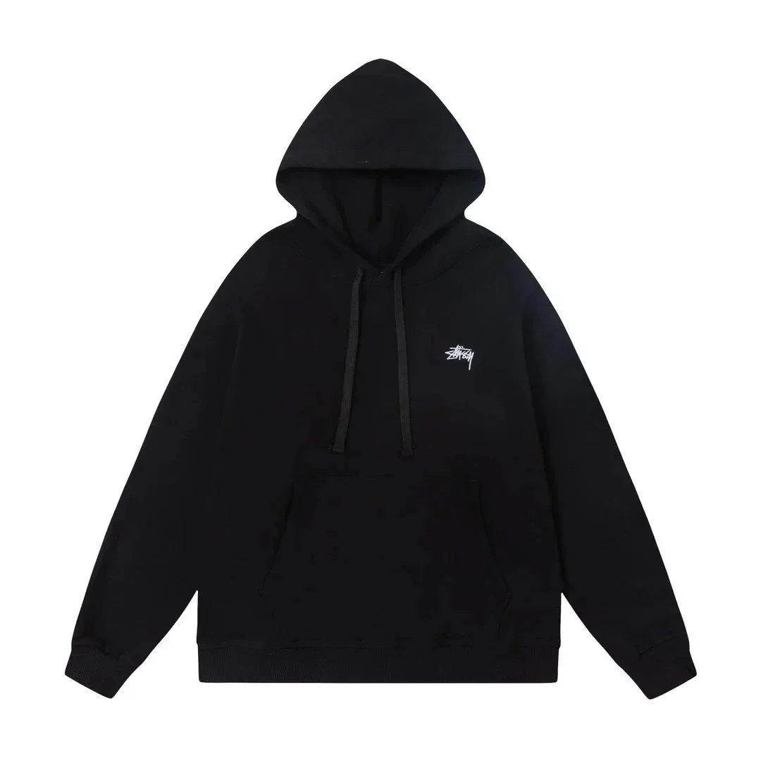 Stussy Dice Print Black White Graphic Hoodie