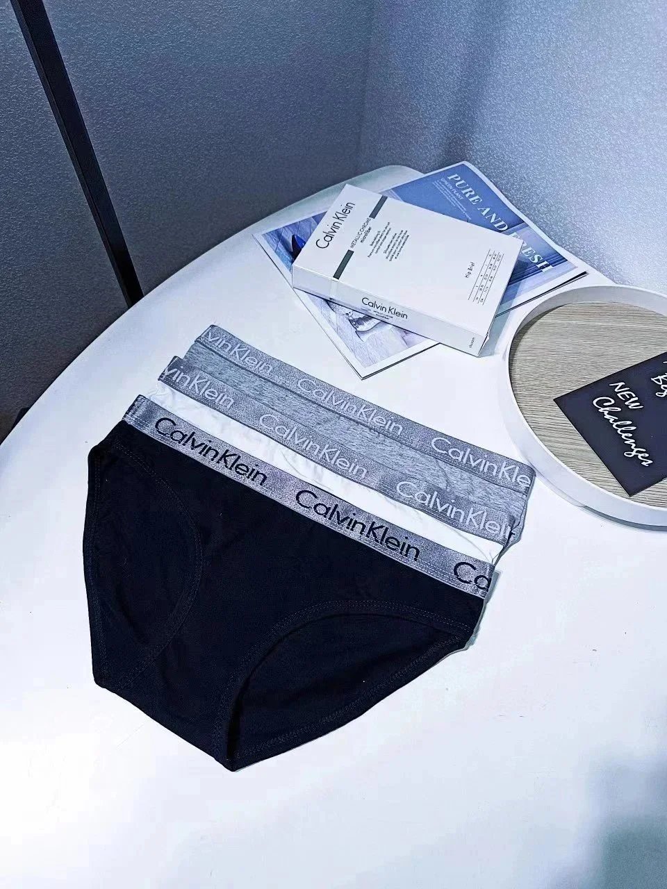 Calvin Klein Hip Brief Gray White Black Classic Underwear