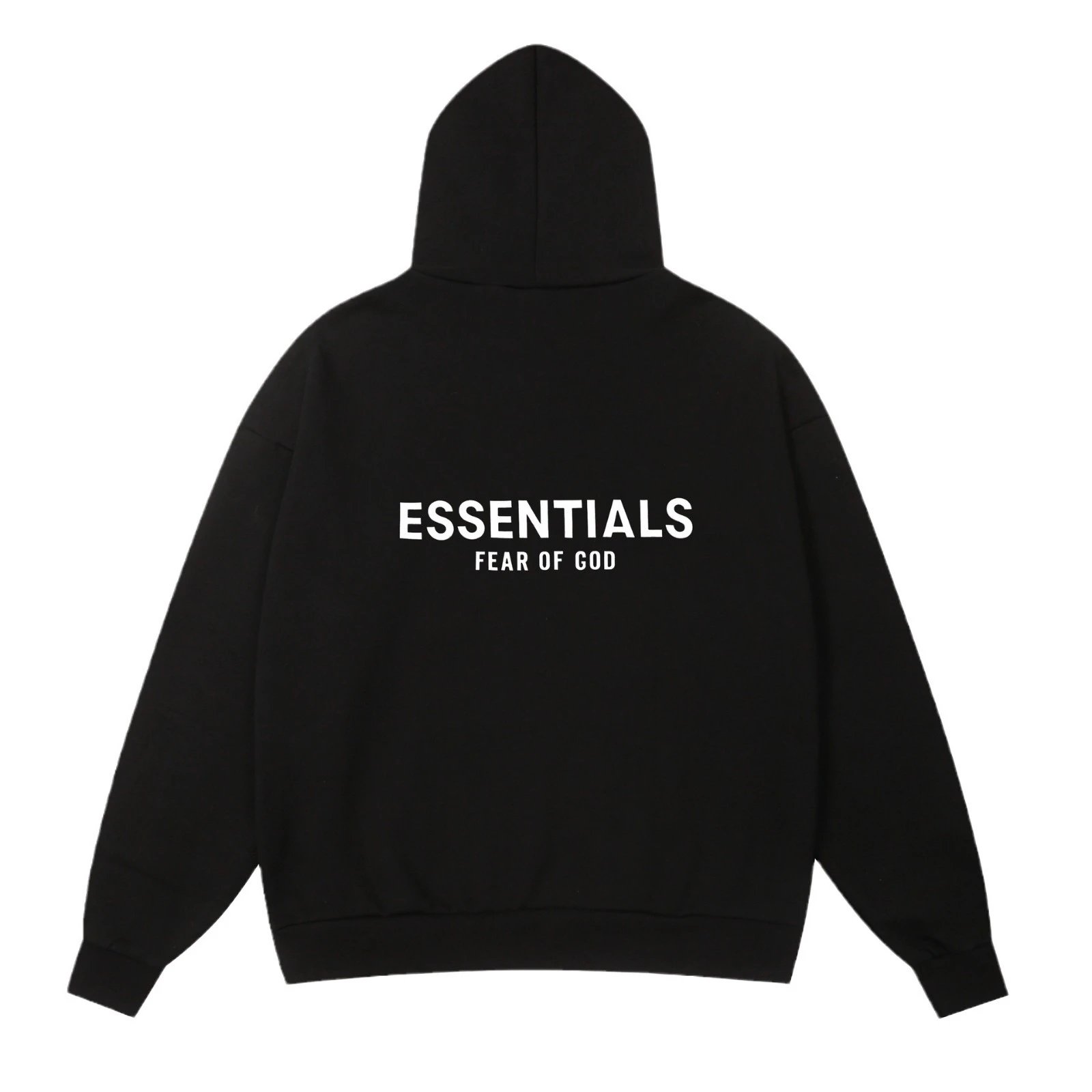 Fear Of God Essentials Gray Black White Beige Casual Hoodie And T-Shirt