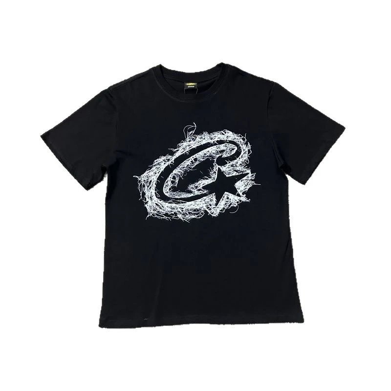 Cortez Graphic Print Black White Casual T-Shirt