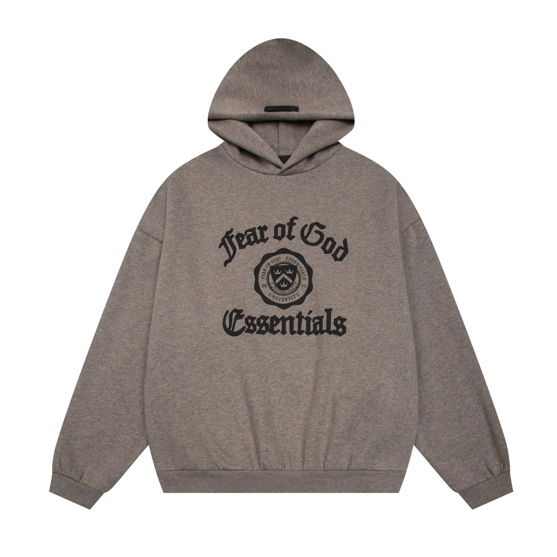 Fear Of God Essentials Gray Black White Beige Casual Hoodie And T-Shirt