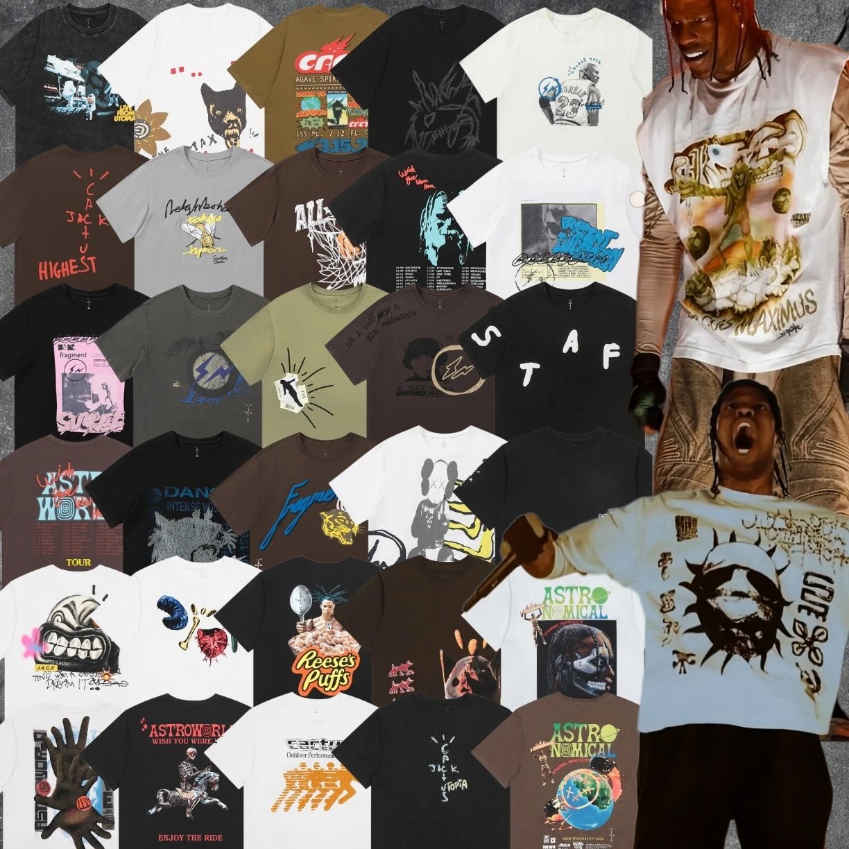 Travis Scott Graphic Short Sleeve T-Shirt