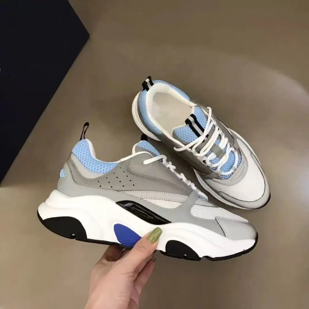 Dior B23 Black White Mesh Chunky Sneakers