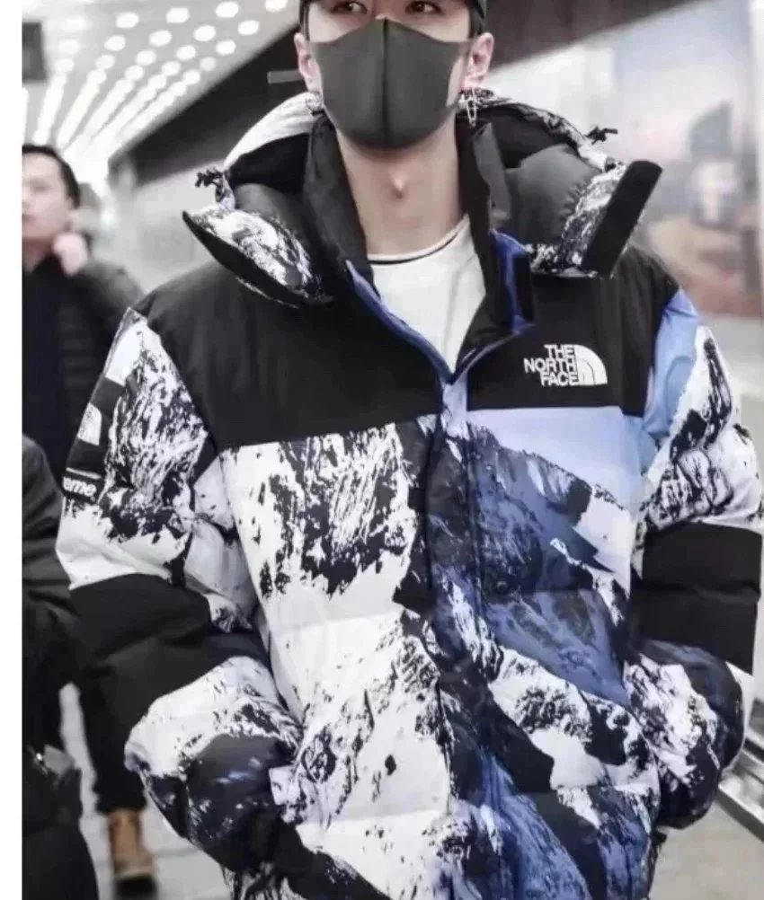 The North Face Nuptse Black-Contrast Puffer Jacket