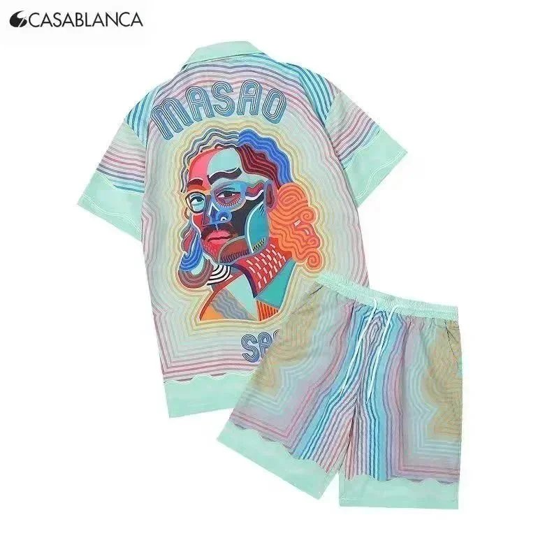 Gucci Resort Collection Multicolor Print Short Sleeve Shirt And Shorts Set