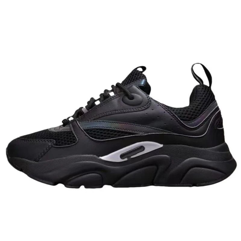 Dior B23 Black White Mesh Chunky Sneakers