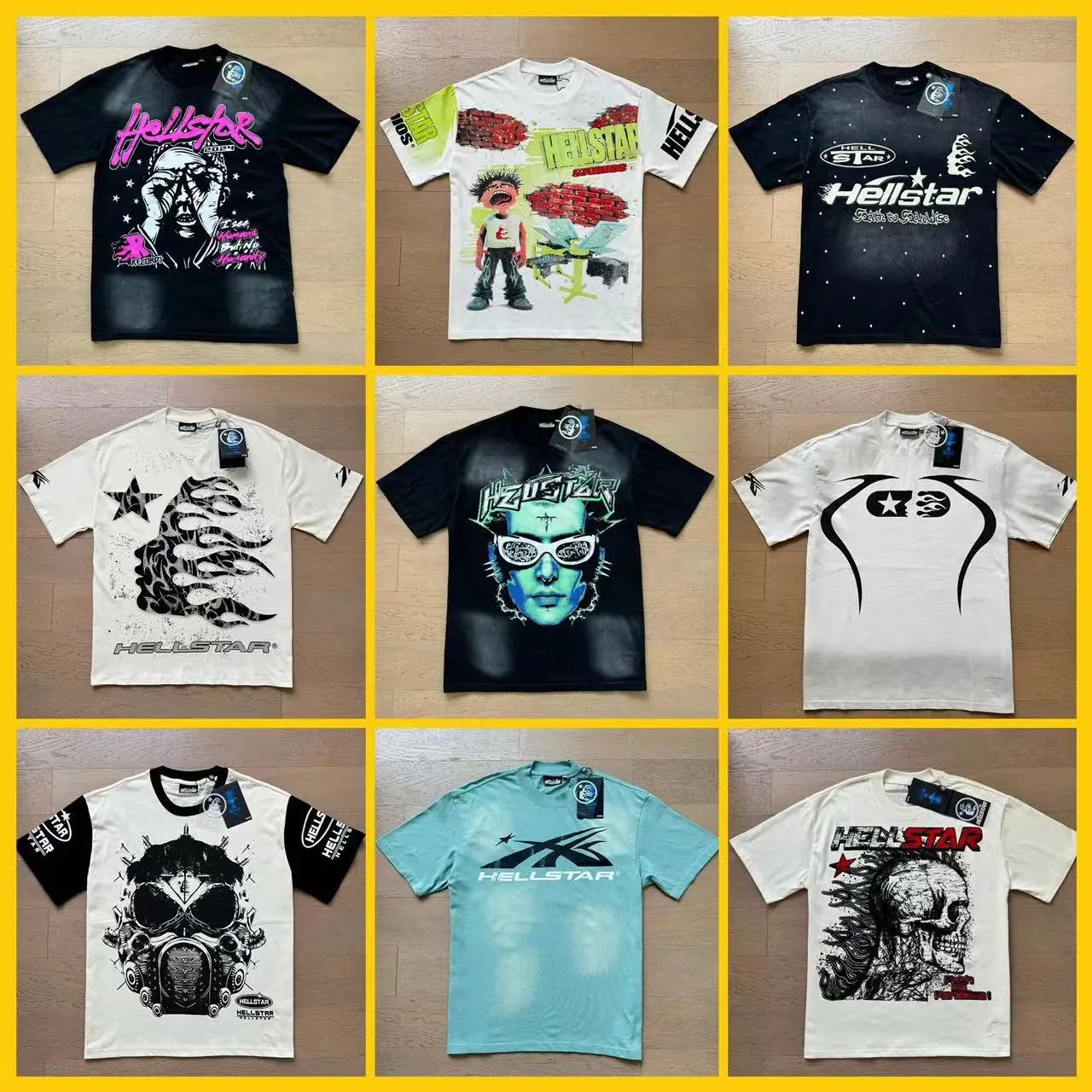 Hellstar Plus Size Loose Short Sleeve T-Shirt For Men Women