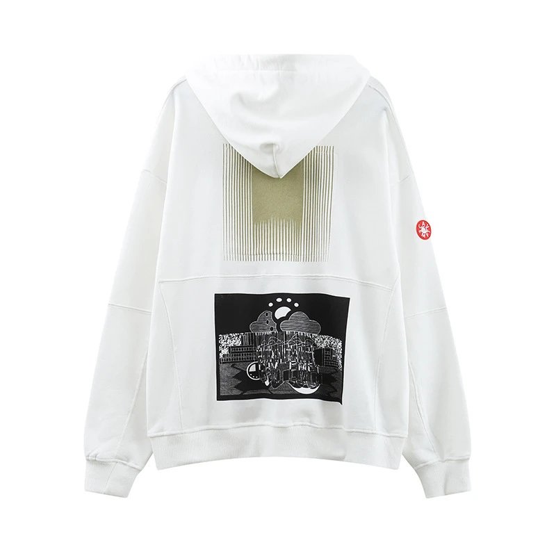 CAV Empt White Graphic Hooded Sweatshirt