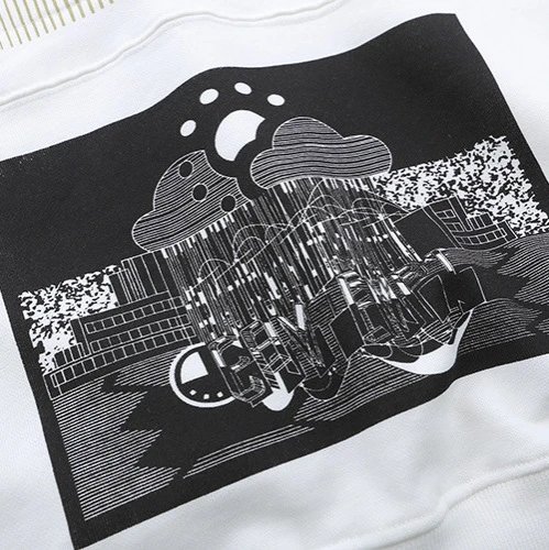 CAV Empt White Graphic Hooded Sweatshirt