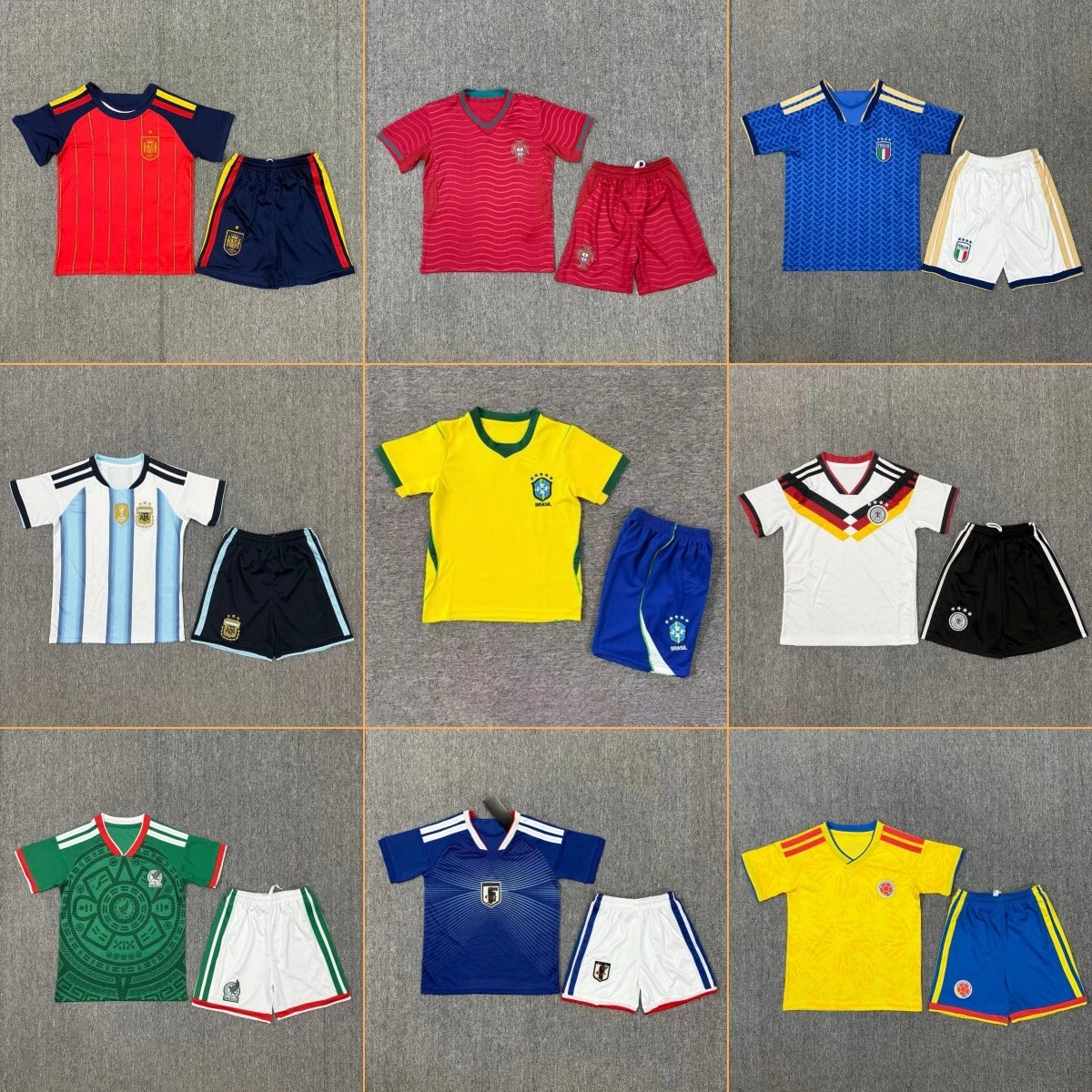 Kids' International Soccer Jersey and Shorts Sets
