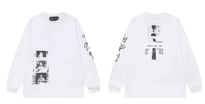 ER017 white long sleeve T-shirt