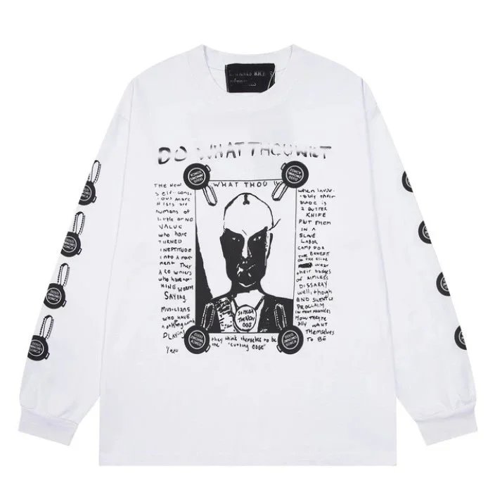 ER020 white long sleeve T