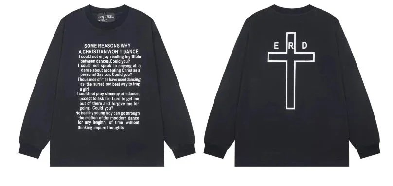 ER016 black long sleeve T-shirt