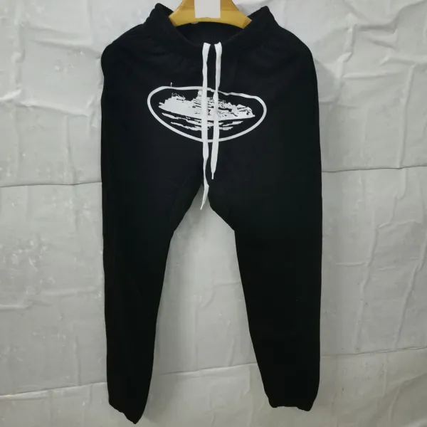 Design Ship Print Gray Sweatpants - 22