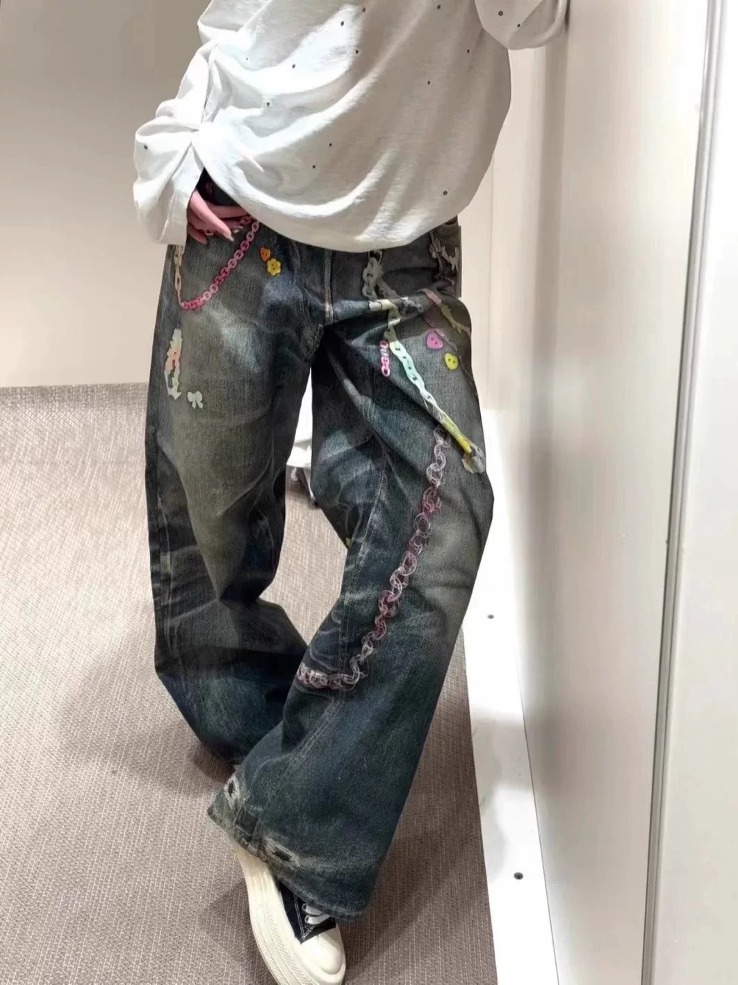Design Custom Embellished Denim Shorts Multicolor - 4