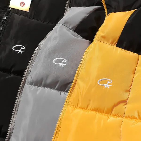 Design Puffer Vest Gray Black Outerwear.vest - 7
