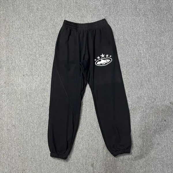 Design Ship Print Gray Sweatpants - 7