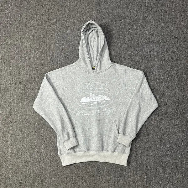 Design Ship Print Gray Sweatpants - 62