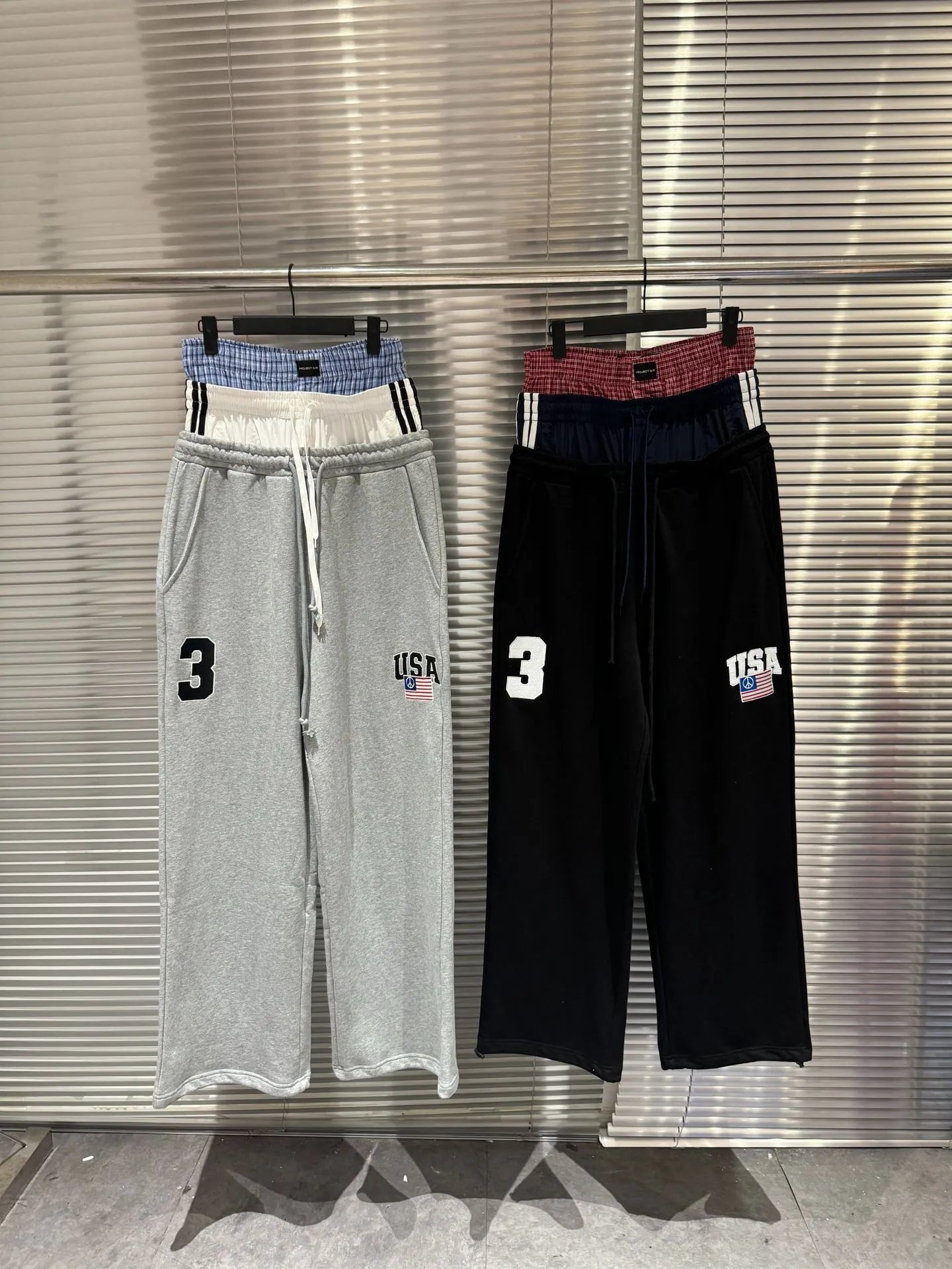 Design USA Graphic Sweatpants Gray - 22