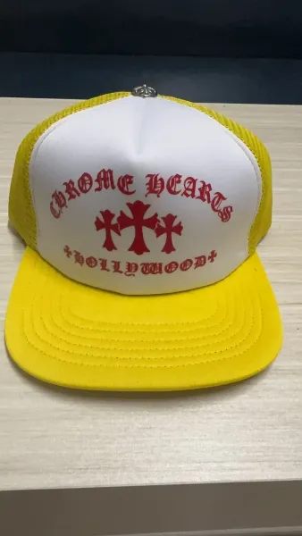 Chrome Hearts Hollywood Trucker Cap Yellow Hats - 1