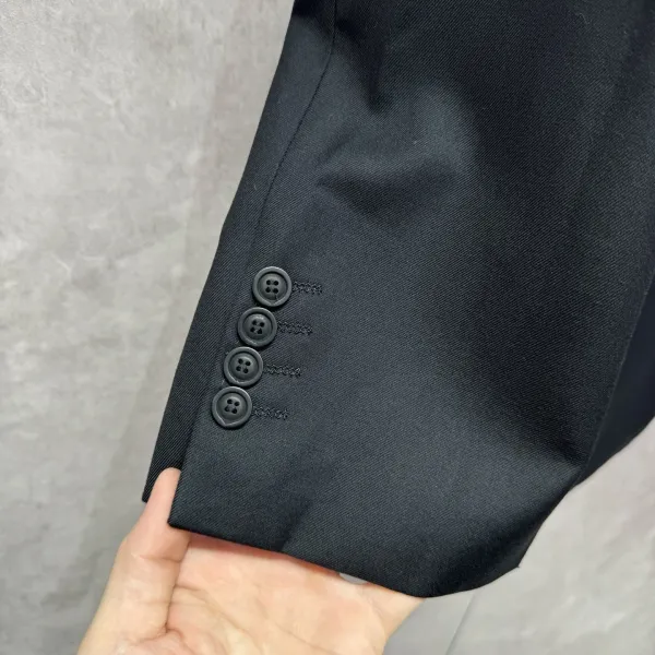 Design Oversized Deconstructed Blazer Black Outerwear - 7