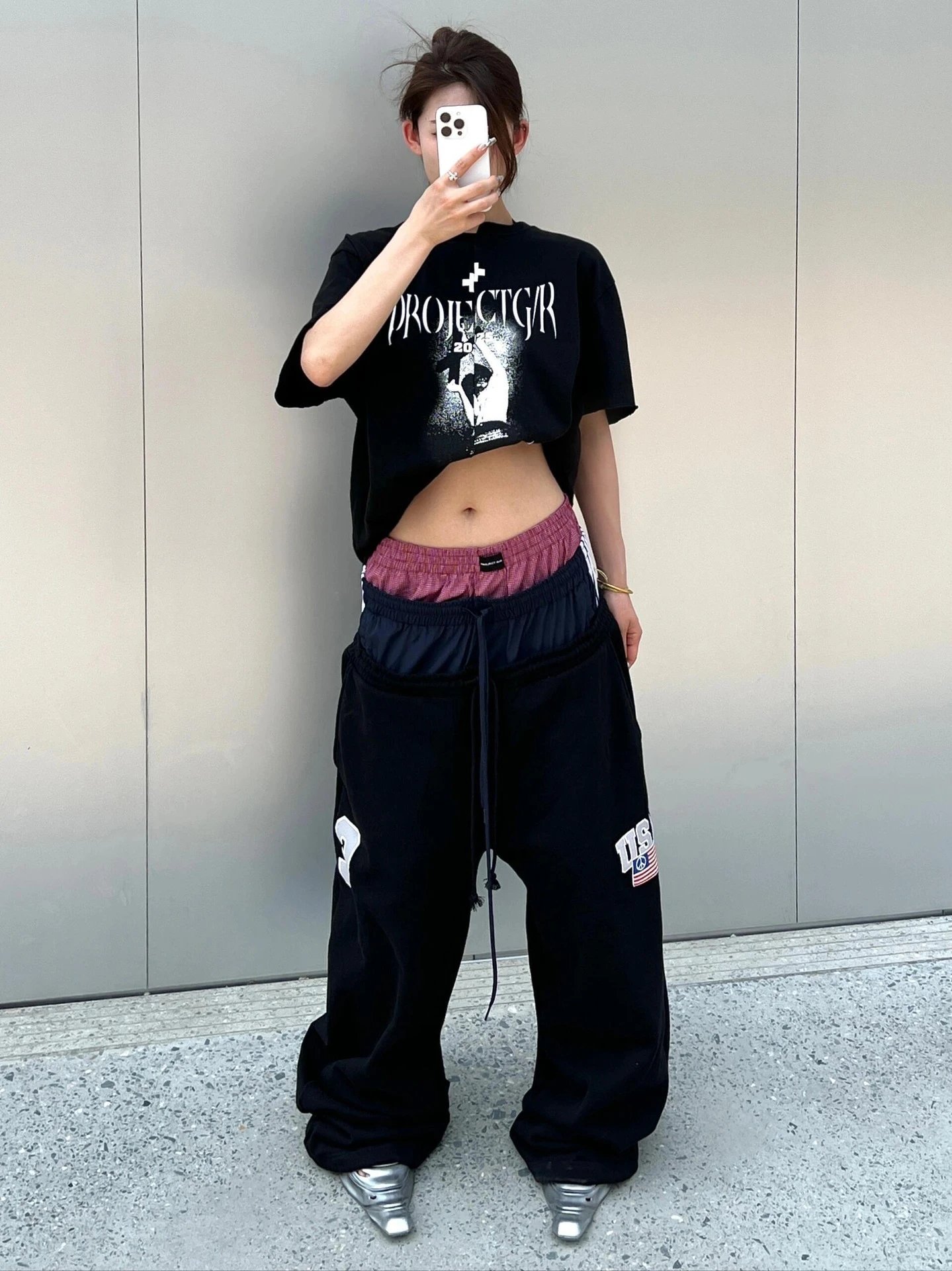 Design USA Graphic Sweatpants Gray - 16