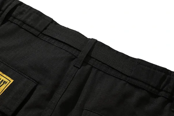 Design Cargo Shorts with Ship Graphic and Detachable Belt Navy - 13