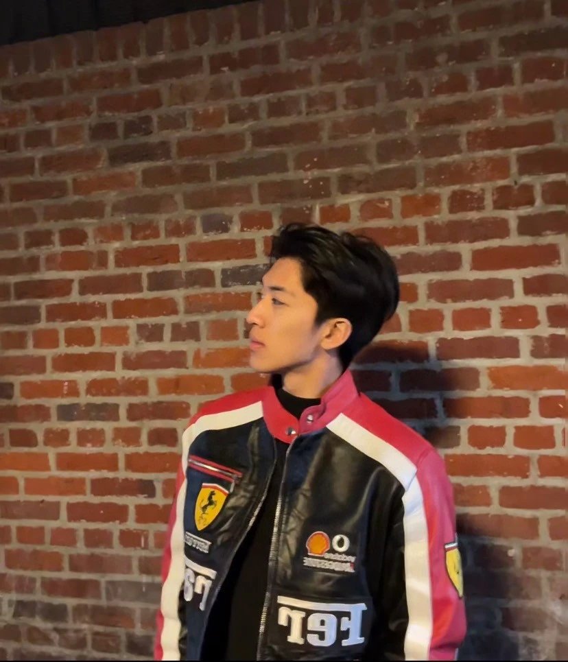 Ferrari Racing Jacket Red Black White Leather Jacket - 8