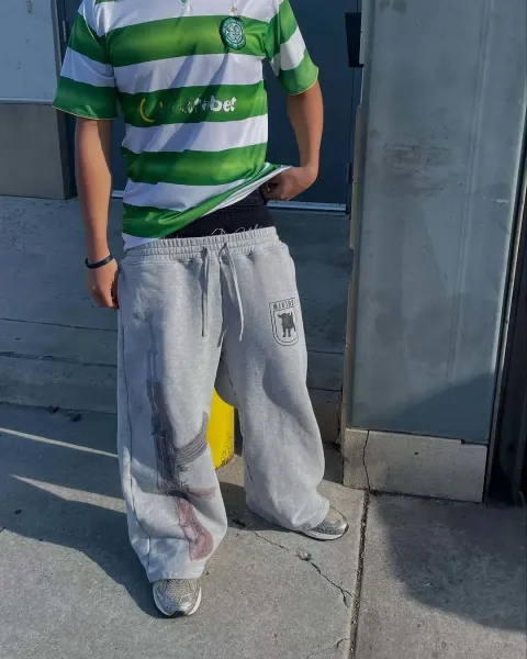 Design Solrim AK-47 Print Sweatpants Gray Sweatpants - 7